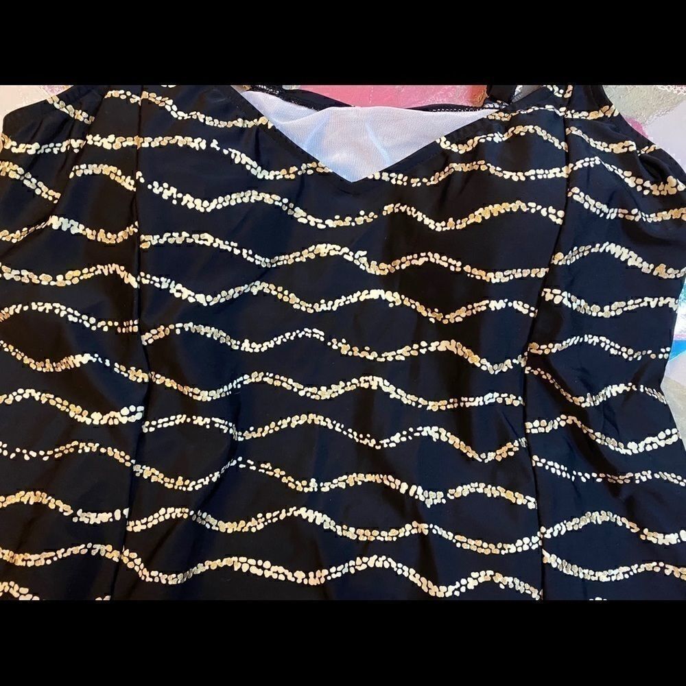 🎀Swim solutions chain print wire free tankini Top - Picture 4 of 8